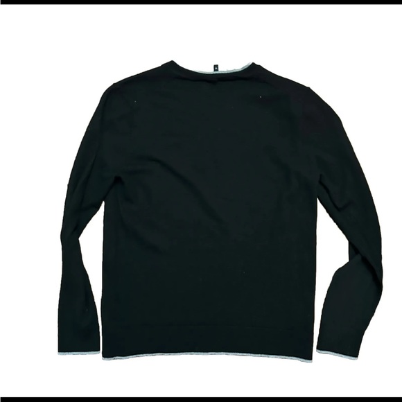 Theory Arnaud Tipped Merino Wool Blend Crewneck Sweater Size Medium ( Slim Fit) - Picture 2 of 7